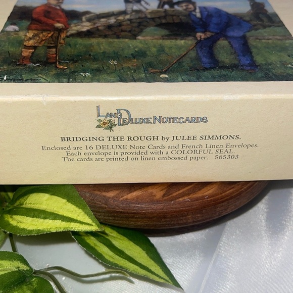 2007 Lang Deluxe Note Cards Boxed Set Pink Golf Emblem Graphics Set Of 15 Cards. - Picture 2 of 3